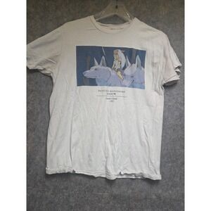 Studio Ghibli Princess Mononoke Graphic T-Shirt White Mens Size M